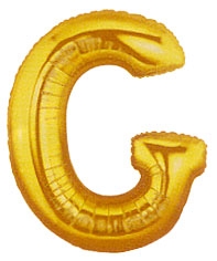 Gold Letter G Giant Foil Balloon - 34"